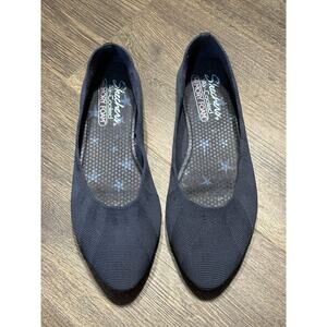 Skechers Womens Flats Size 8 M Navy Blue Air Cooled Memory Foam Slip-on